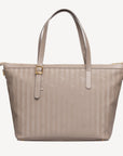 GISWIL | Businesstasche taupe grau/gold - von hinten