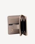 SAENTIS | Portemonnaie taupe grau/gold - seiltich offen