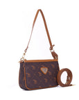 MISSY | Schultertasche Pecarus braun/beige/gold - SEITLICH