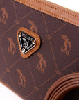 MISSY | Schultertasche Pecarus braun/beige/gold - DETAIL