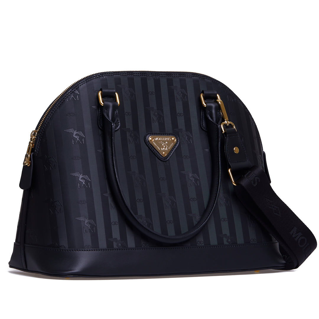 THUN | Handtasche classic schwarz/gold - seitlich