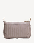 FLUMS | Umhängetasche taupe grau/gold - von hinten