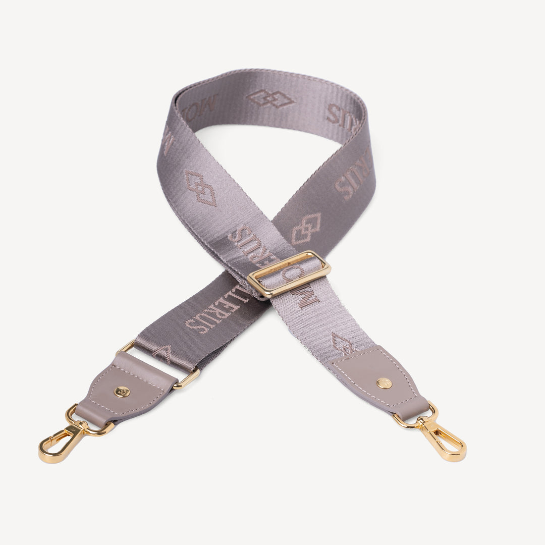 ALADDIN | Schulterriemen taupe grau/gold