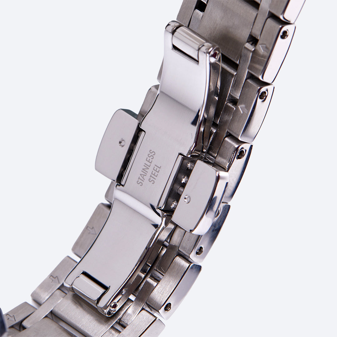FIRST ENGELBERG |  Armbanduhr Edelstahl Zifferblatt schwarz - band
