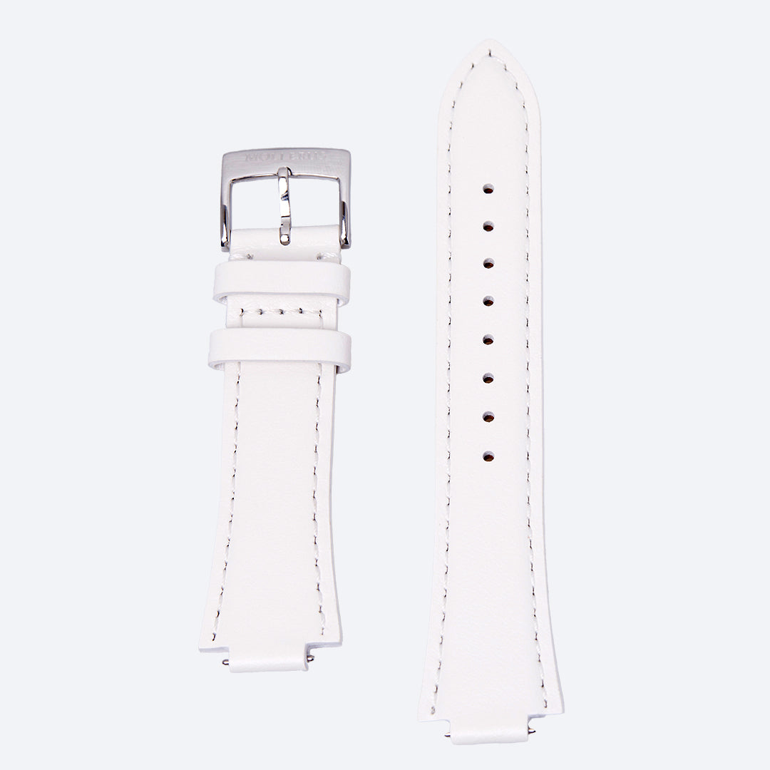 FIRST ENGELBERG |  Armbanduhr Edelstahl Zifferblatt weiss - riemen