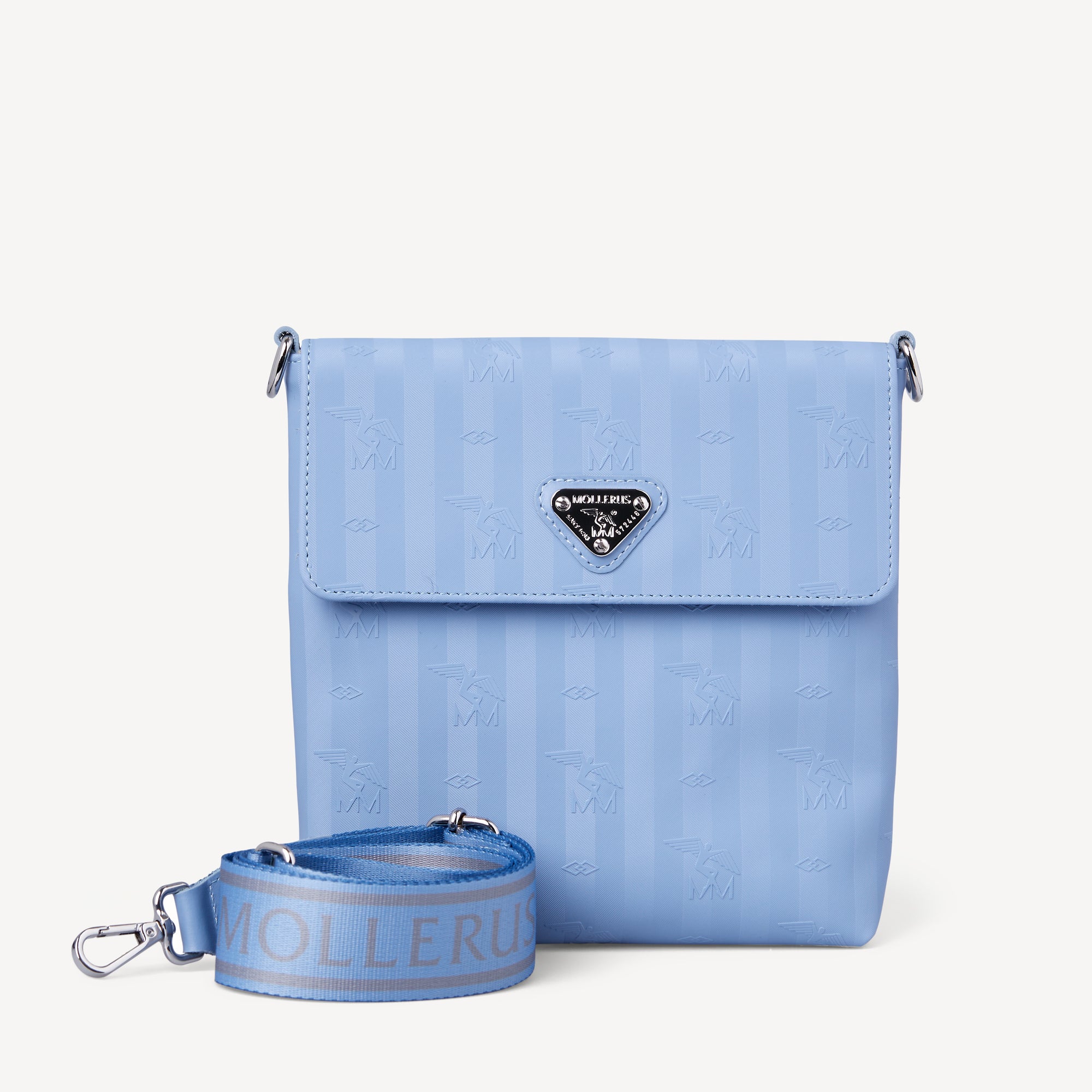 EICH | Umhängetasche hellblau/silber - FRONTAL