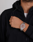 FIRST LADY ENGADIN | Armbanduhr Edelstahl Zifferblatt rosé/ Lünette Swarovski - mann