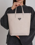RANDA | Shopper pearl blanc/argenté