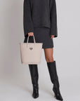 RANDA | Shopper pearl blanc/argenté