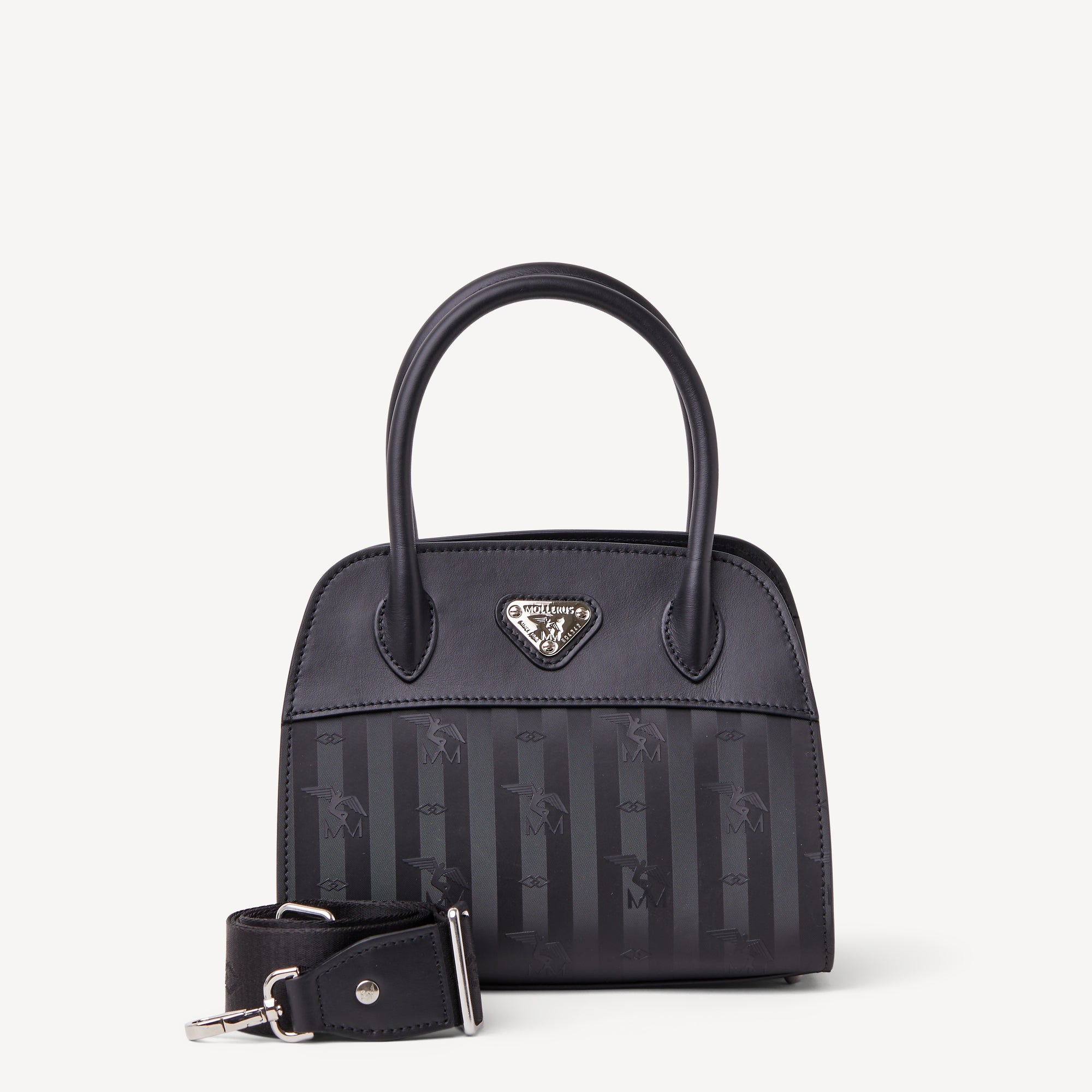 SOGLIO | Handtasche classic schwarz/silber - frontal