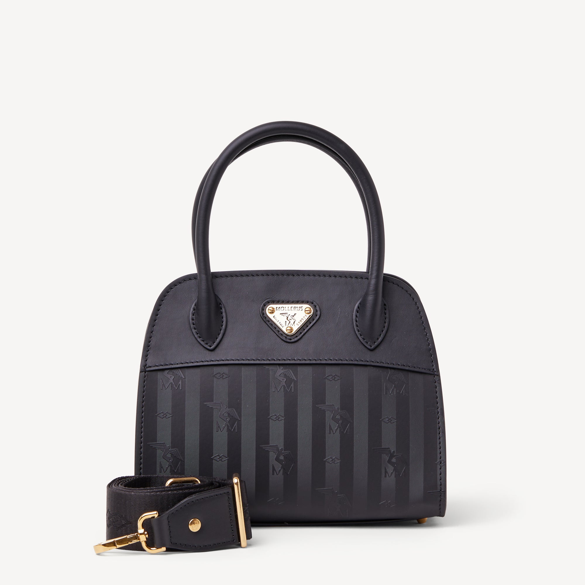 SOGLIO | Handtasche classic schwarz/gold - frontal
