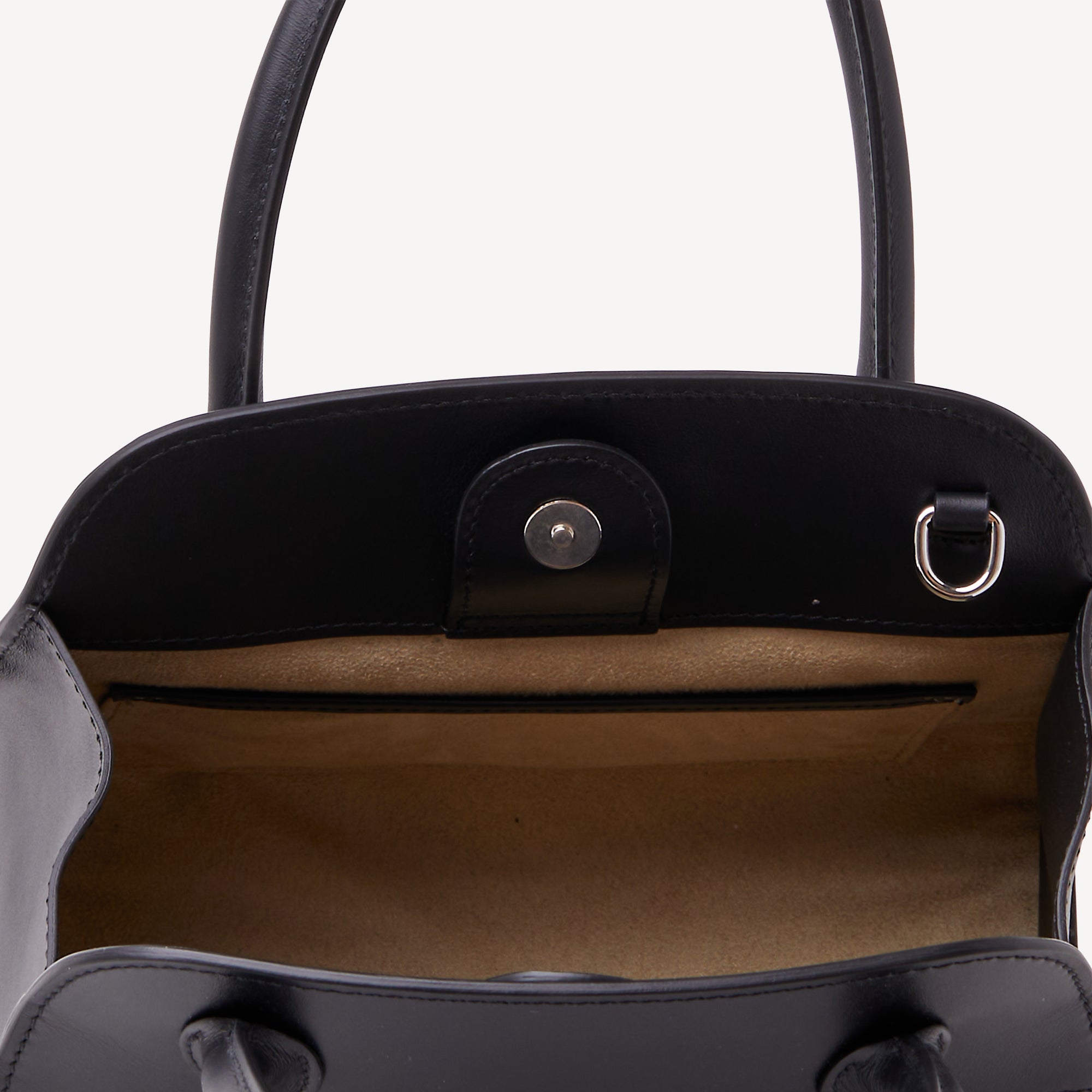 SOGLIO | Handtasche classic schwarz/gold- innen