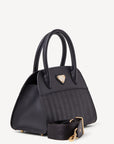 SOGLIO | Handtasche classic schwarz/gold - seiltich