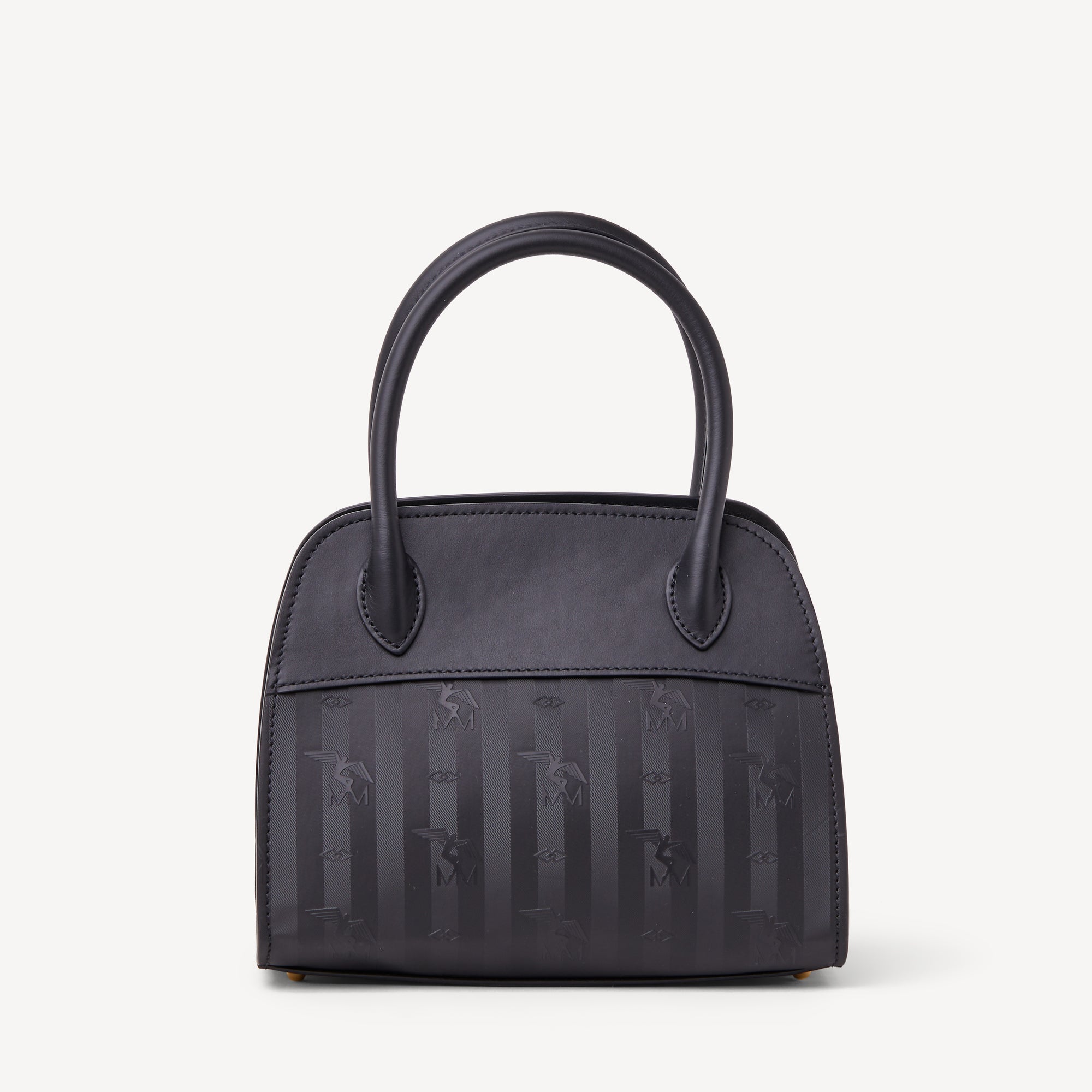SOGLIO | Handtasche classic schwarz/gold - von hinten