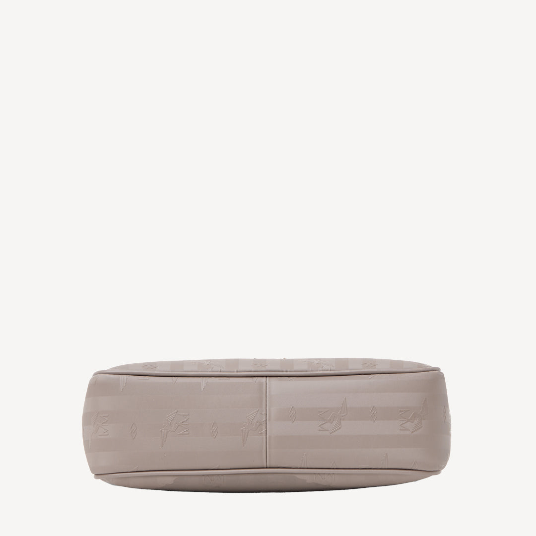 MARLY | Umhängetasche taupe grau/gold - von unten