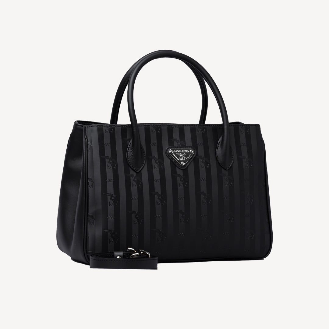DONAT | Handtasche classic schwarz/silber - frontal