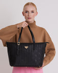 GISWIL | Businesstasche classic schwarz/gold - close up
