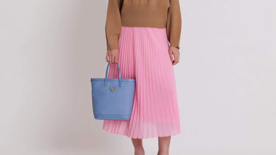 RANDA | Shopper sky blau/silber - on body