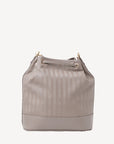 NIESEN | Beuteltasche taupe grau/gold - von hinten