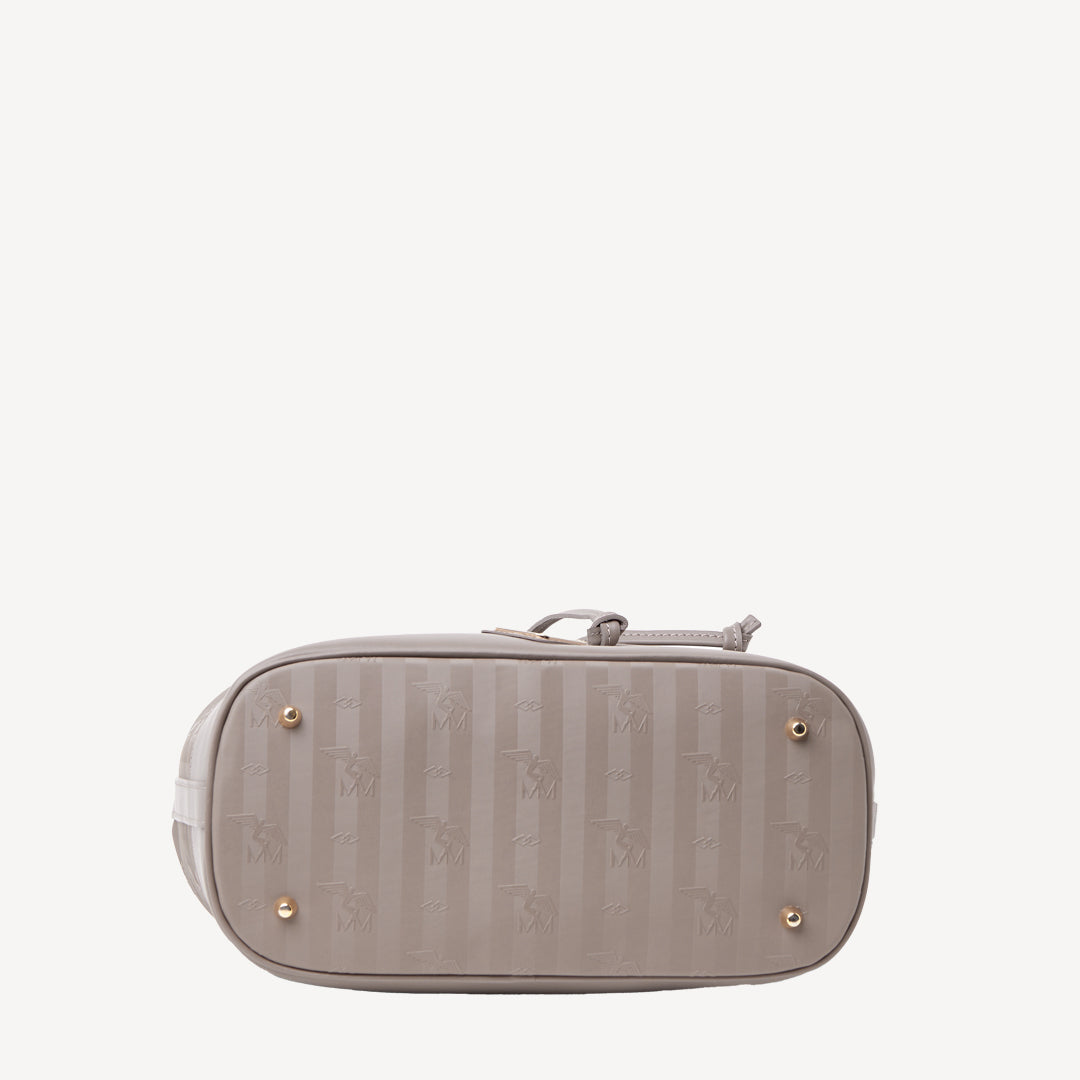 NIESEN | Beuteltasche taupe grau/gold - von unten