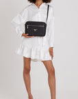 LONDON | Umhängetasche classic schwarz/silber - ON BODY