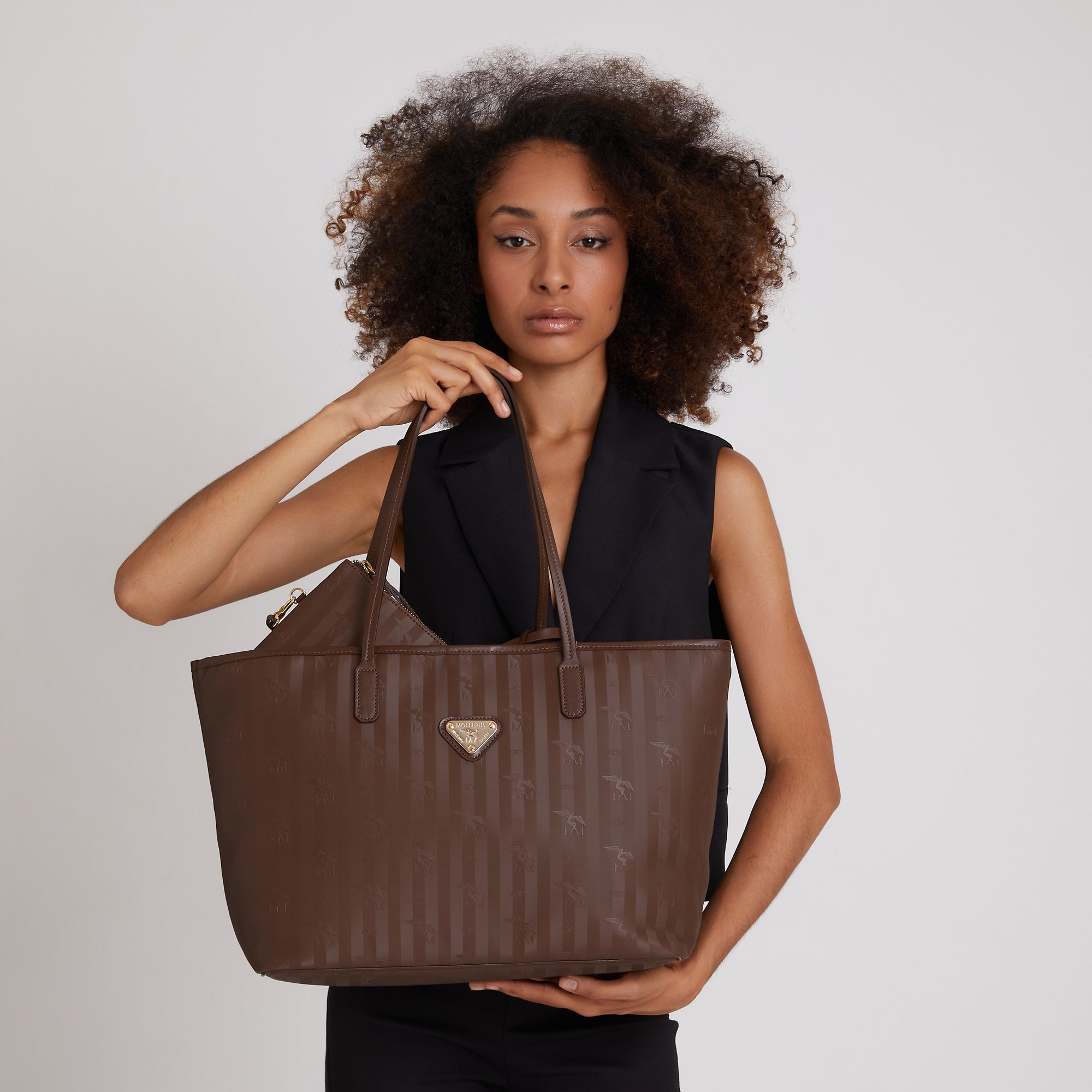 BERN | Shopper terra braun/gold - close up