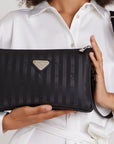 GLAND | Umhängetasche classic schwarz/silber - CLOSE UP
