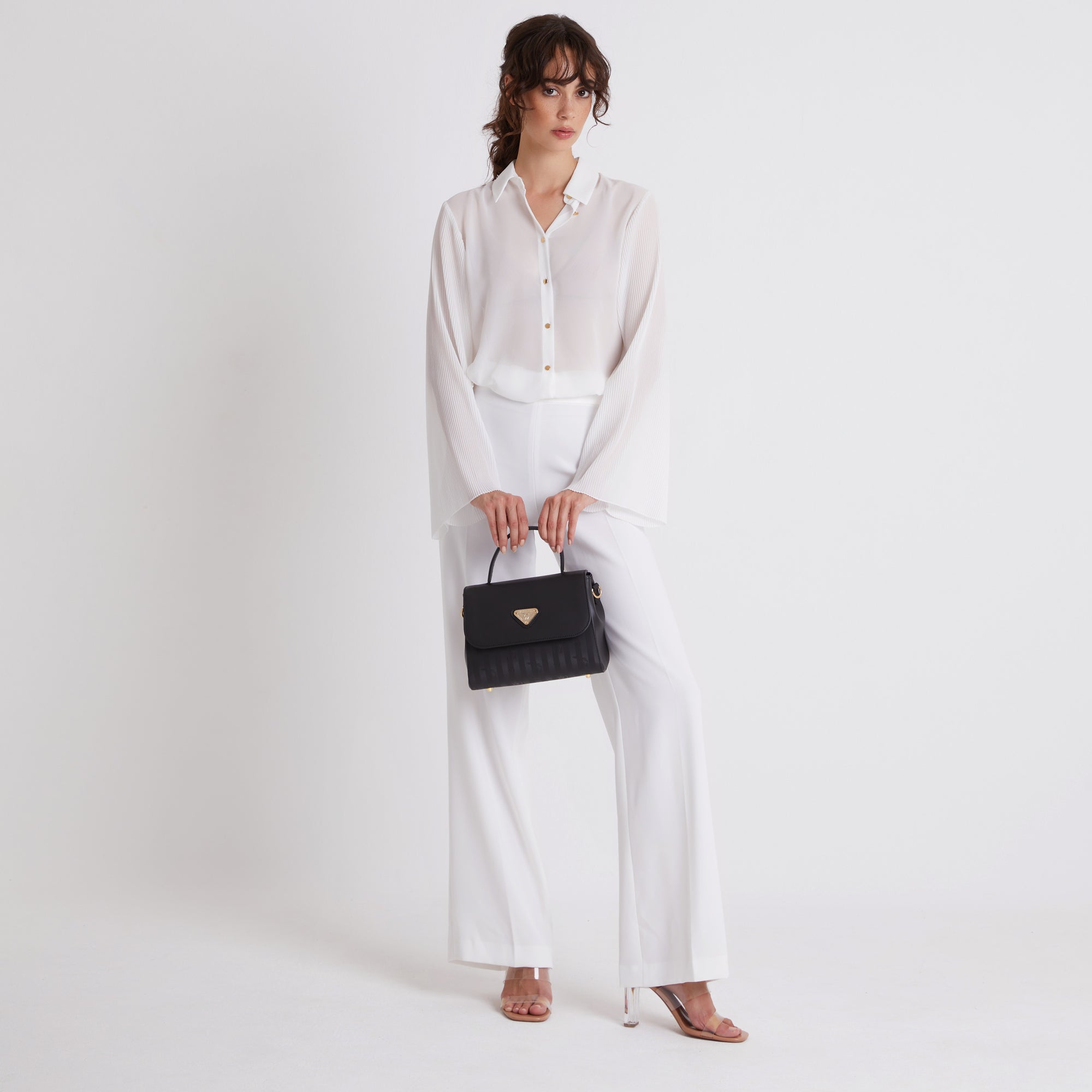 PRILLY | Handtasche classic schwarz/gold- on body