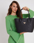 SEEHOF | Shopper classic schwarz/gold - close up