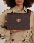 WIL | Umhängetasche Pecarus braun/beige/gold - CLOSE UP