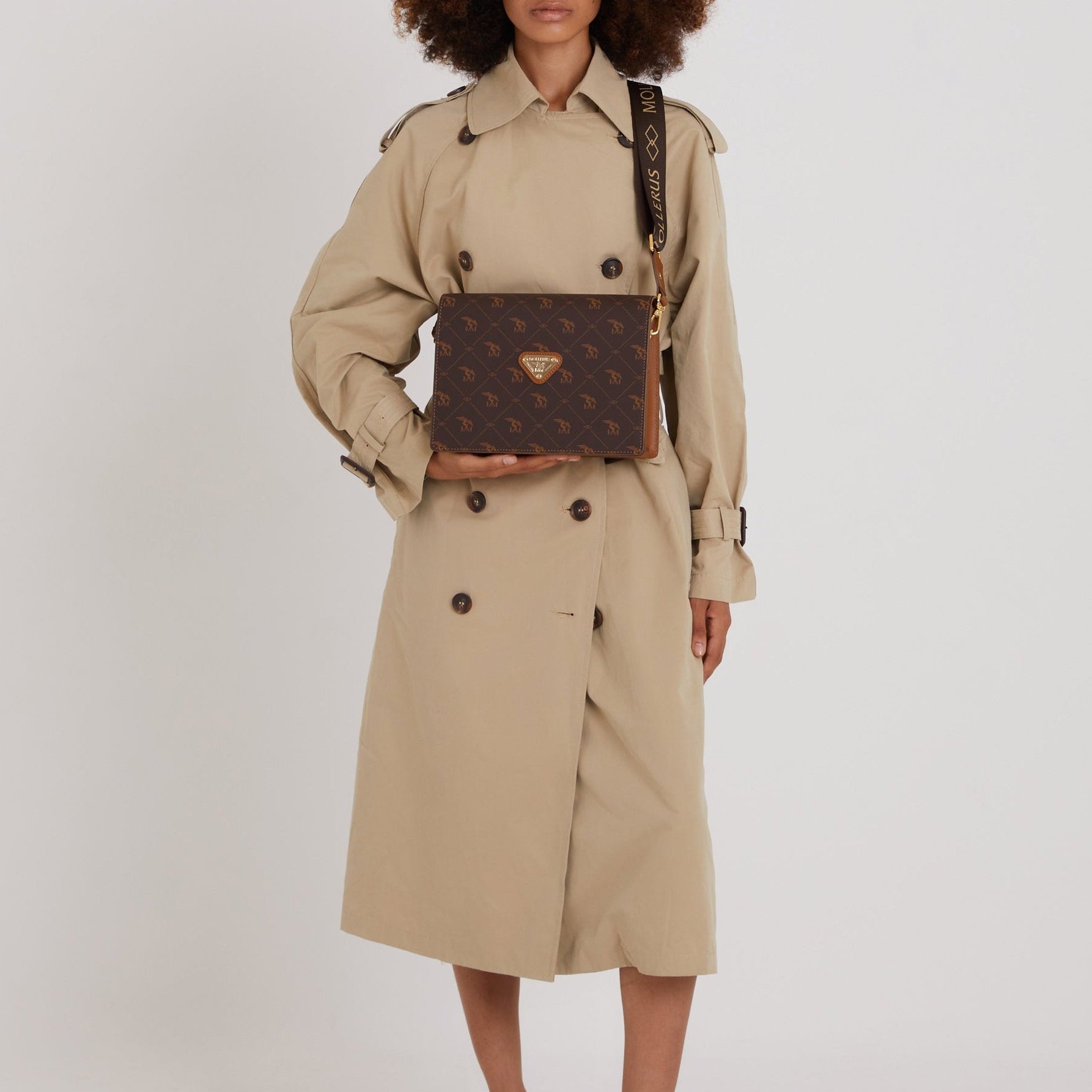 WIL | Umhängetasche Pecarus braun/beige/gold - ON BODY