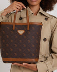 RANDA | Shopper Pecarus marron/or