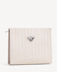 REUTE | Necessaire pearl weiss/silber - seitlich