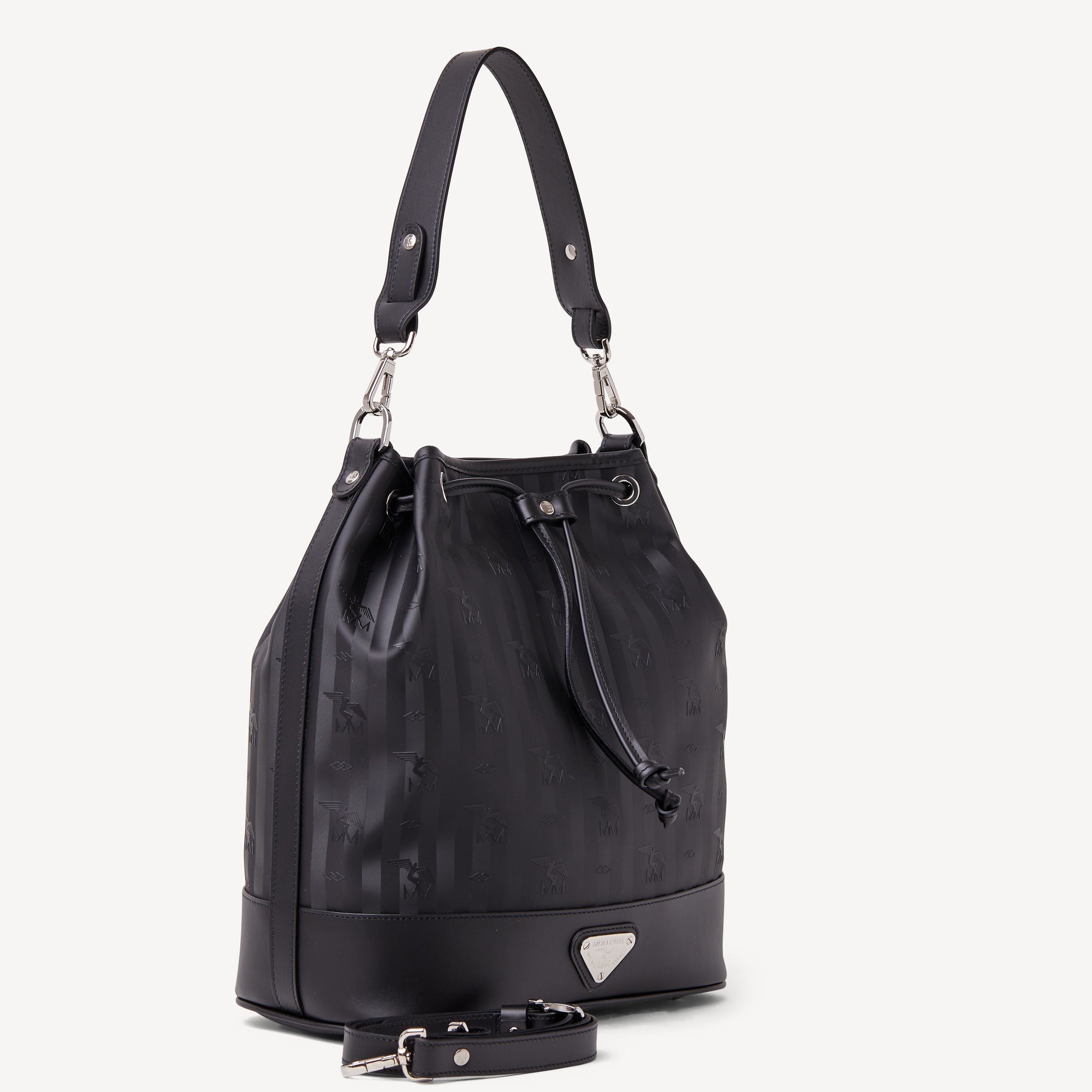 NIESEN | Beuteltasche classic schwarz/silber -SEITLICH