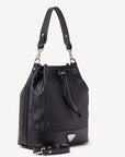 NIESEN | Beuteltasche classic schwarz/silber -SEITLICH