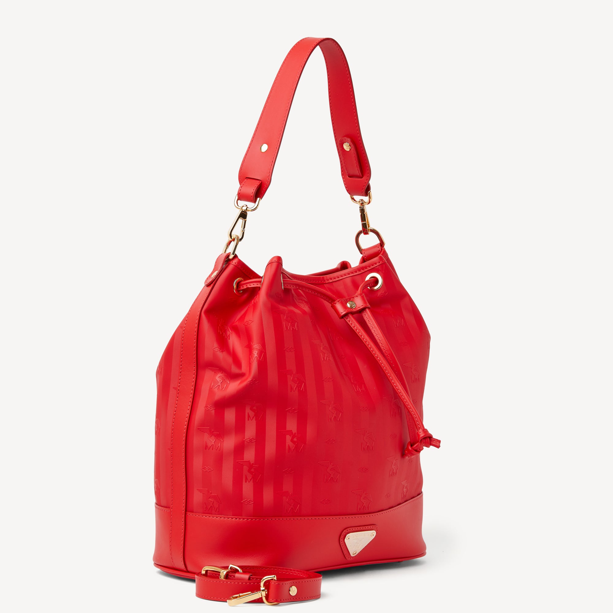 NIESEN | Beuteltasche cherry rot/gold - seitlich