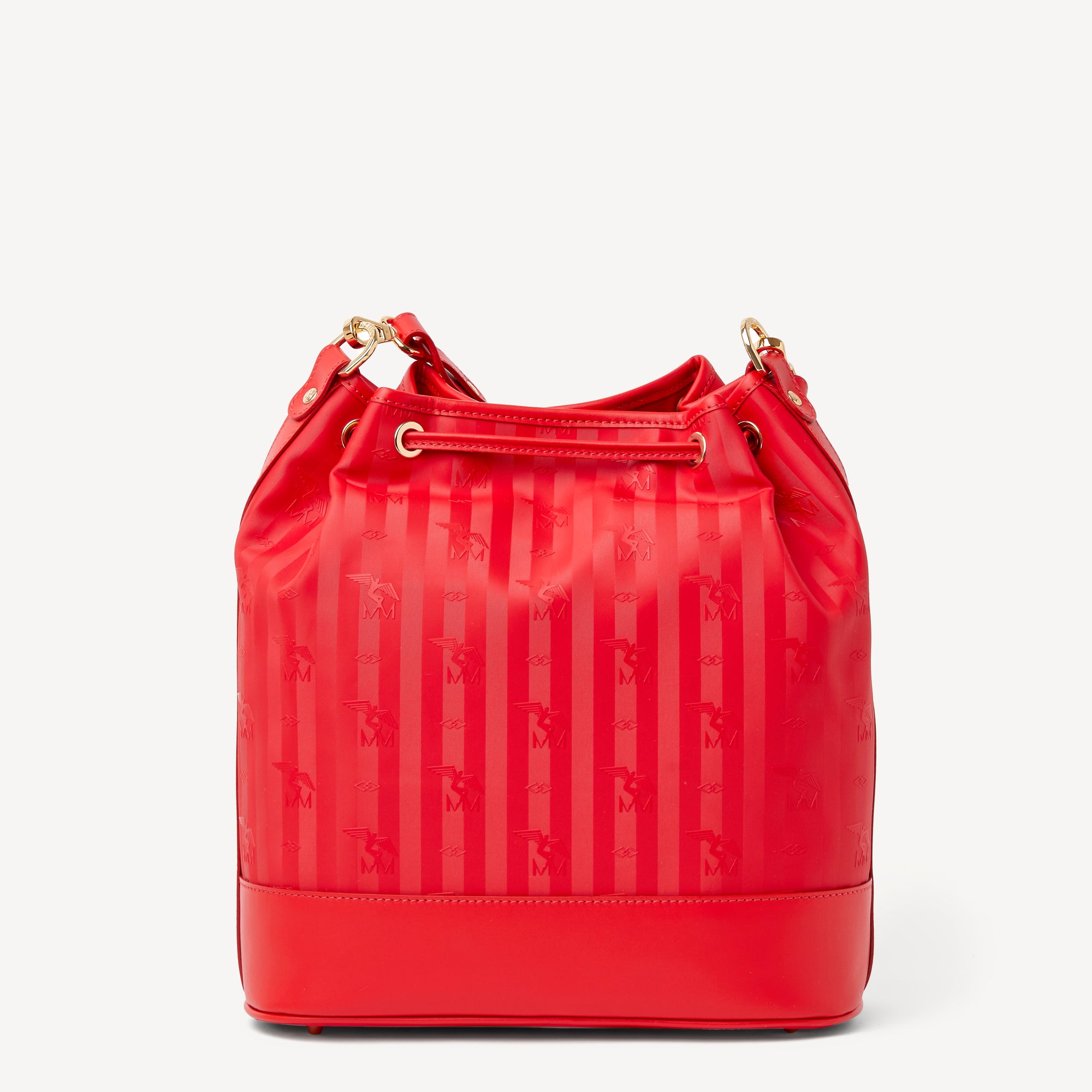 NIESEN | Beuteltasche cherry rot/gold - von hinten