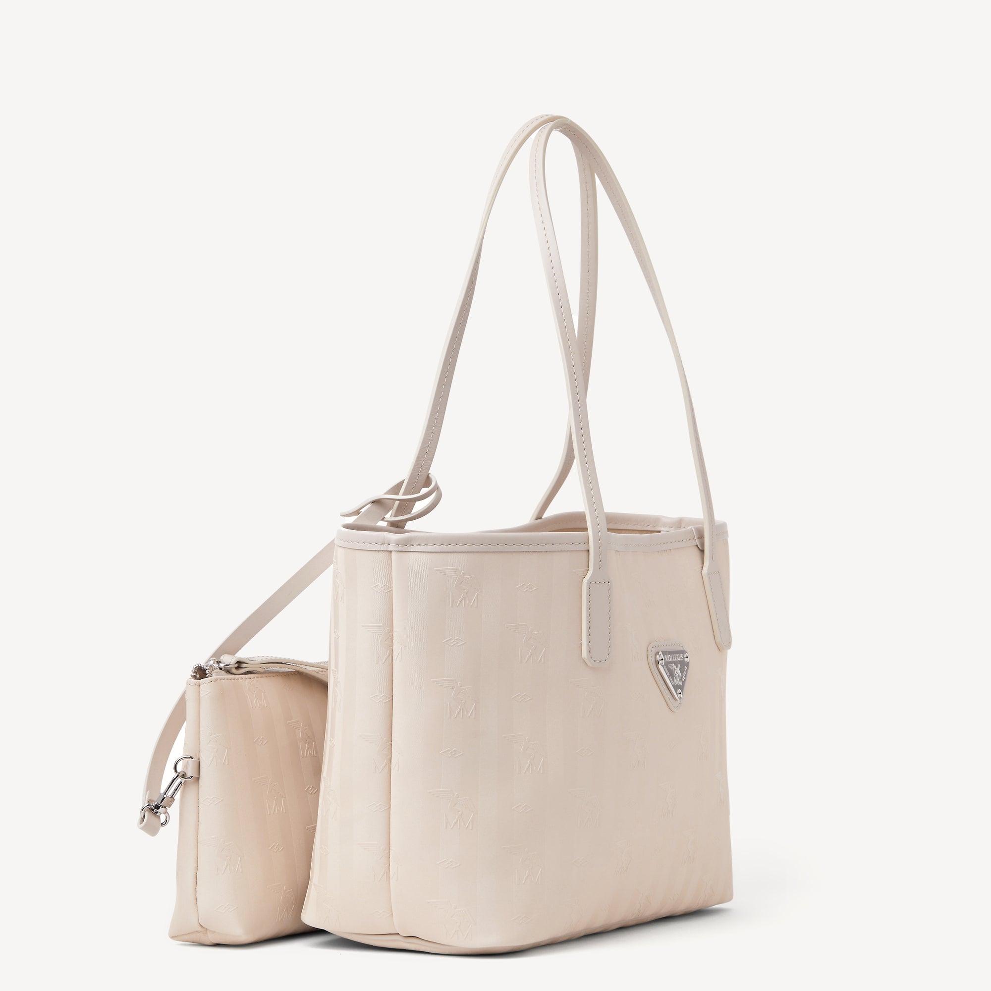 GENF | Shopper pearl weiss/silber - SEITLICH