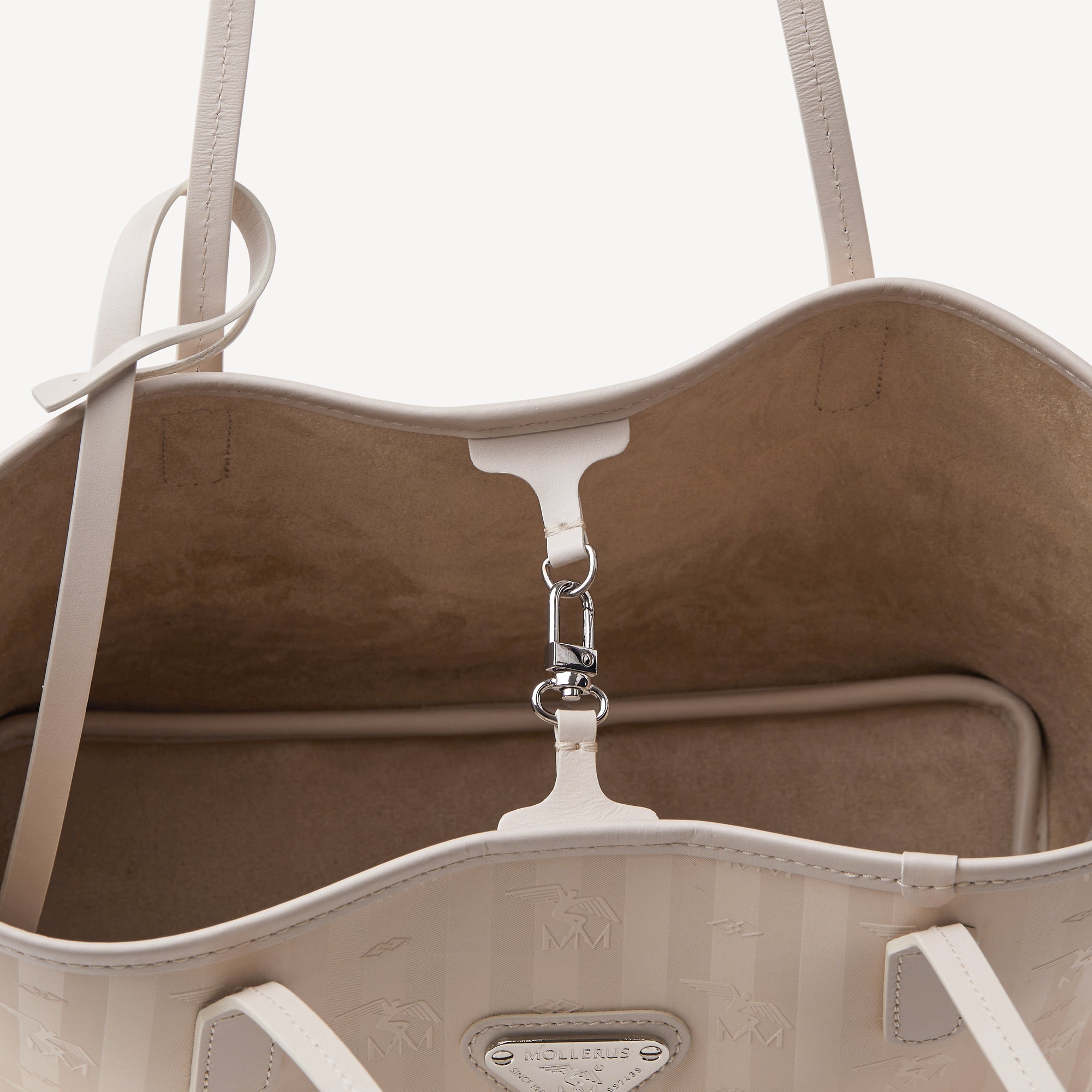 GENF | Shopper pearl weiss/silber - INNEN