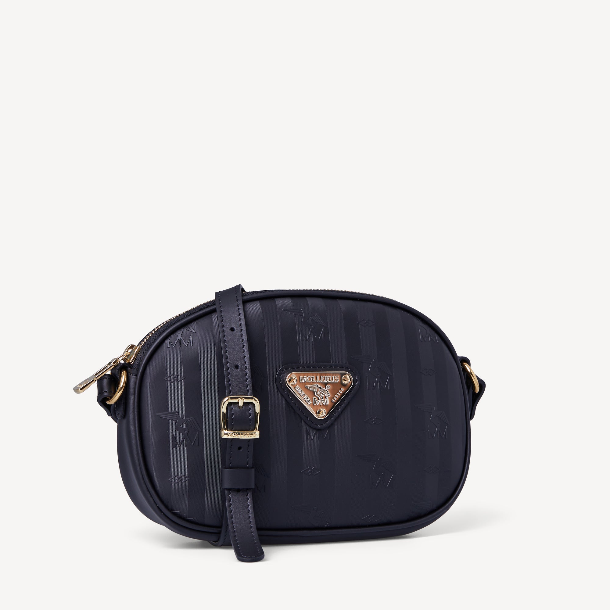 ORVIN | Umhängetasche classic schwarz/gold - seitlich