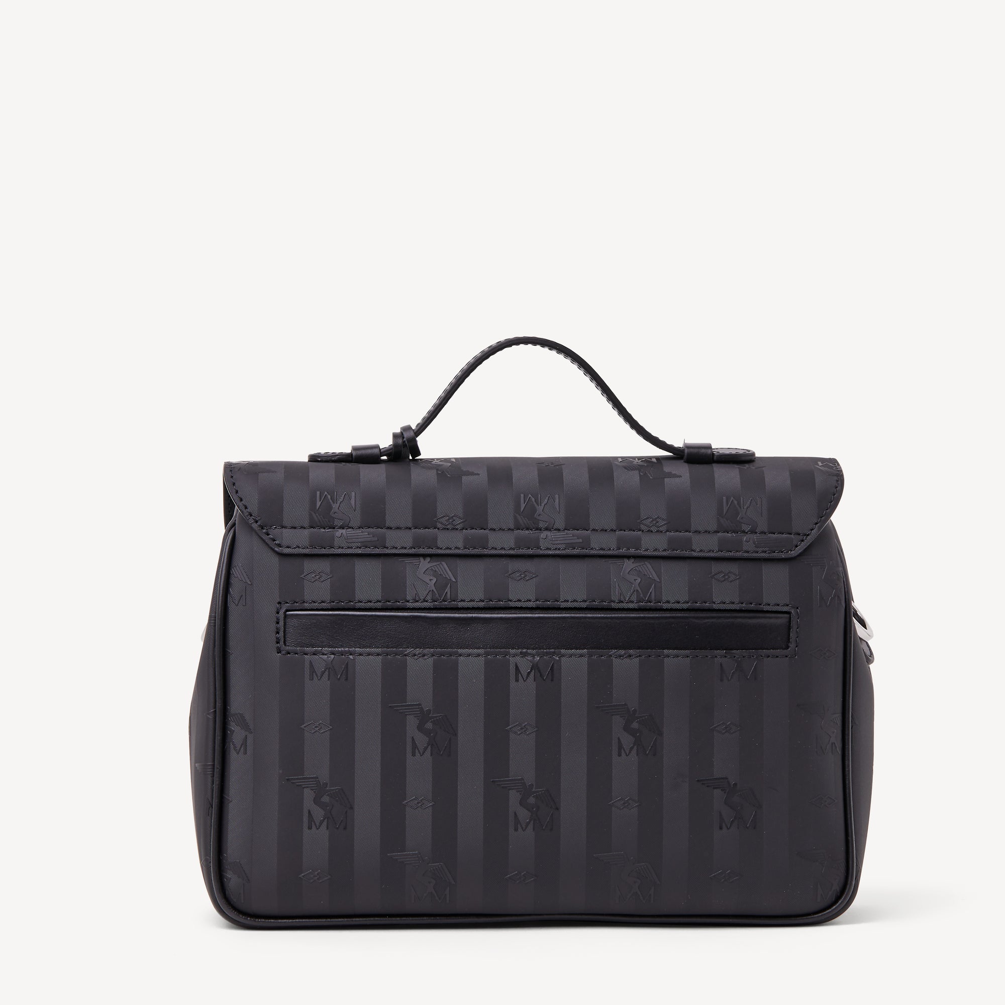 MARLY | Umhängetasche classic schwarz/silber - von hinten