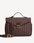 MARLY | Borsa a tracolla terra marrone/oro - frontale