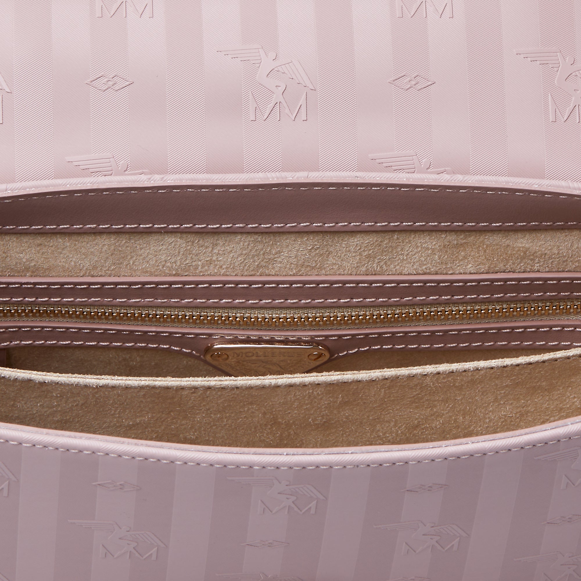 MARLY | Umhängetasche soft rosé/gold- von innen