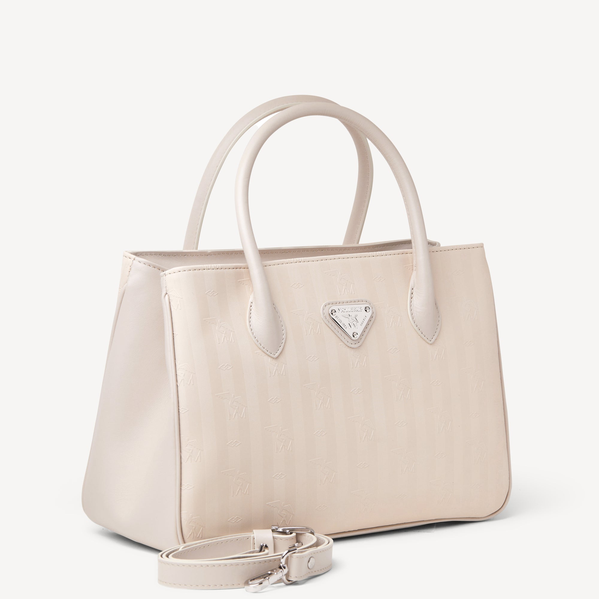 DONAT | Handtasche pearl weiss/silber - frontal