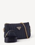 ZELL | Umhängetasche classic schwarz/gold - SEITLICH