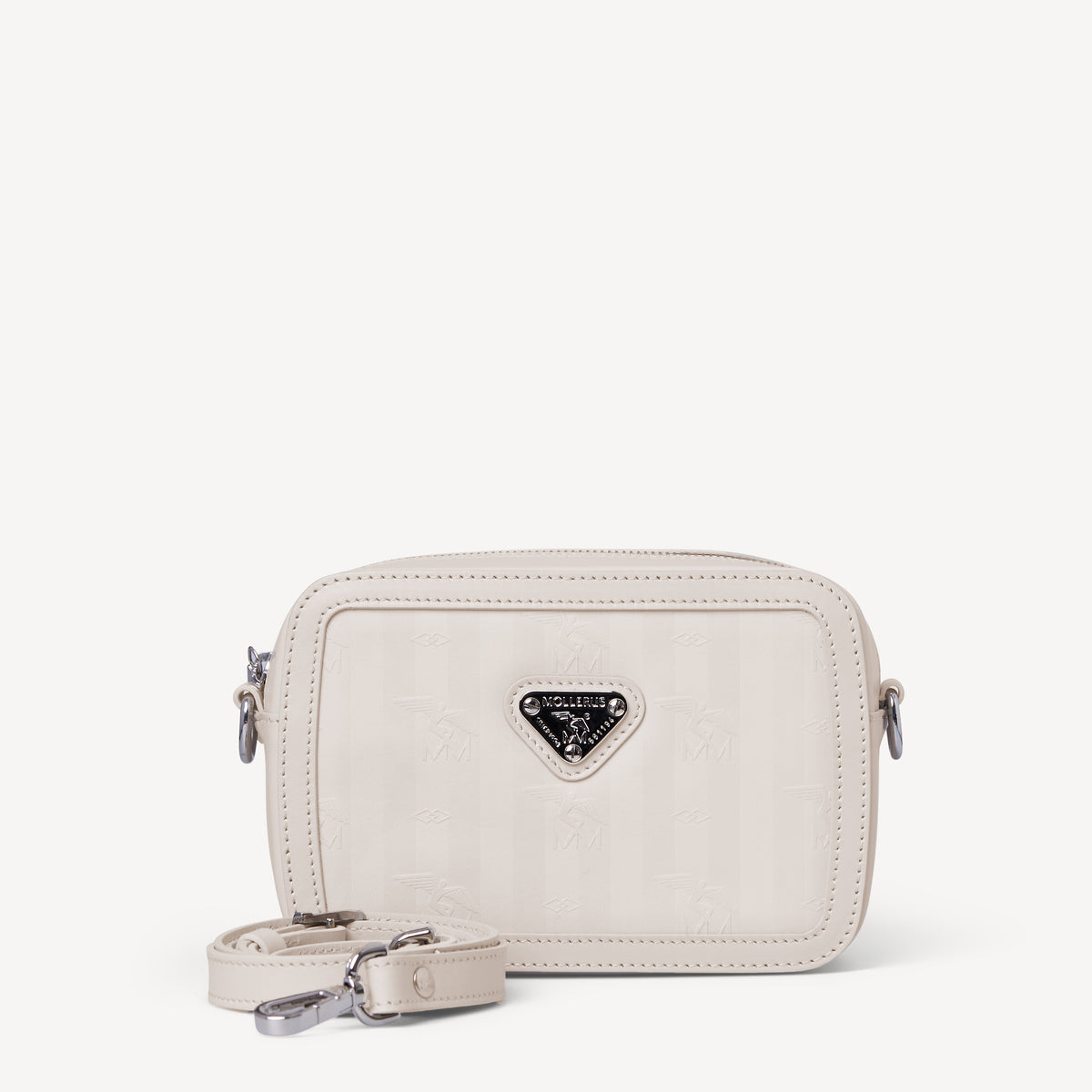 INWIL | Schultertasche pearl weiss/silber - FRONTAL