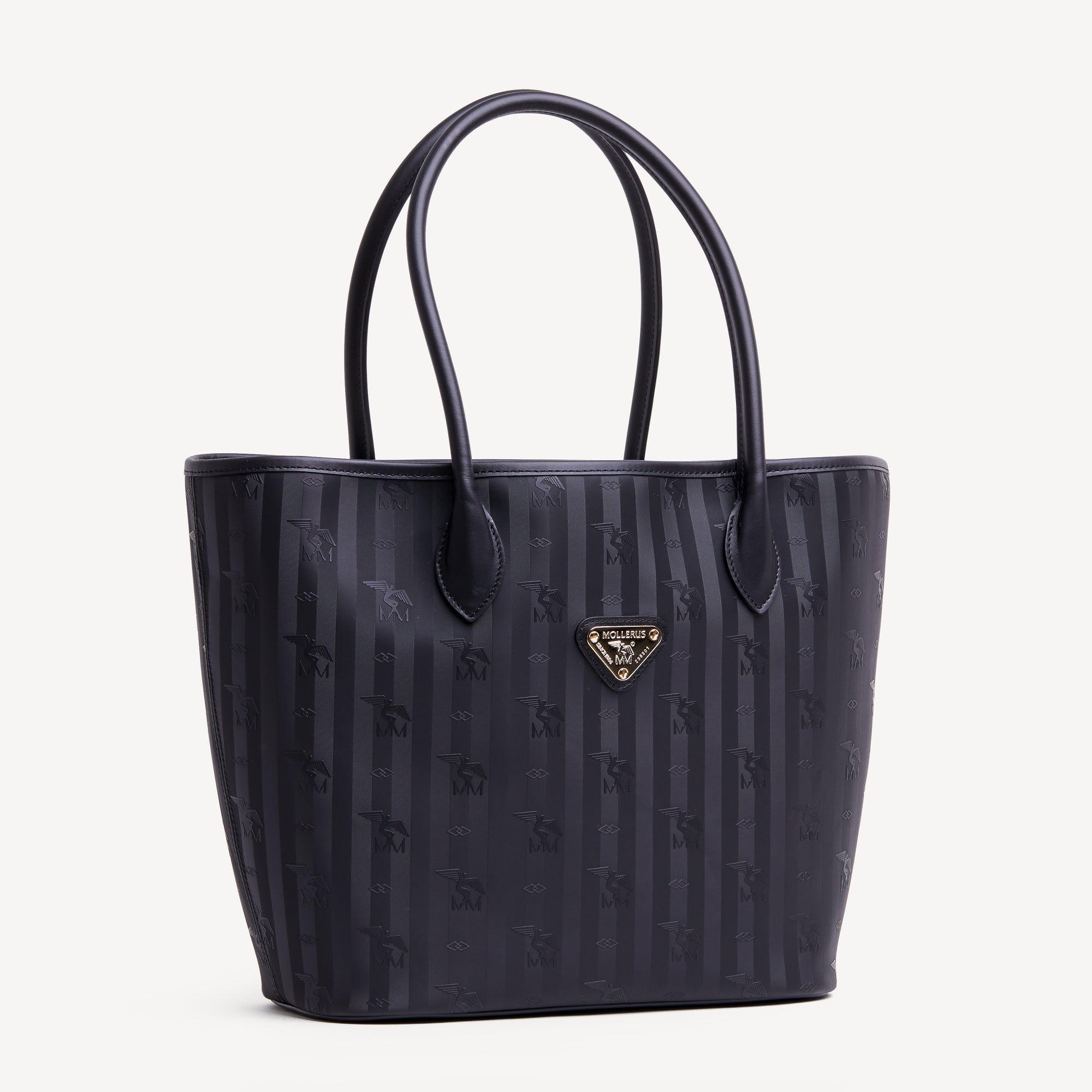 SEEHOF | Shopper classic schwarz/gold- seitlich