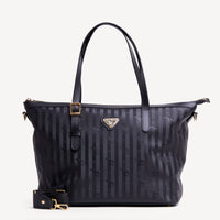 GISWIL | Shopper with zipper classic black/gold