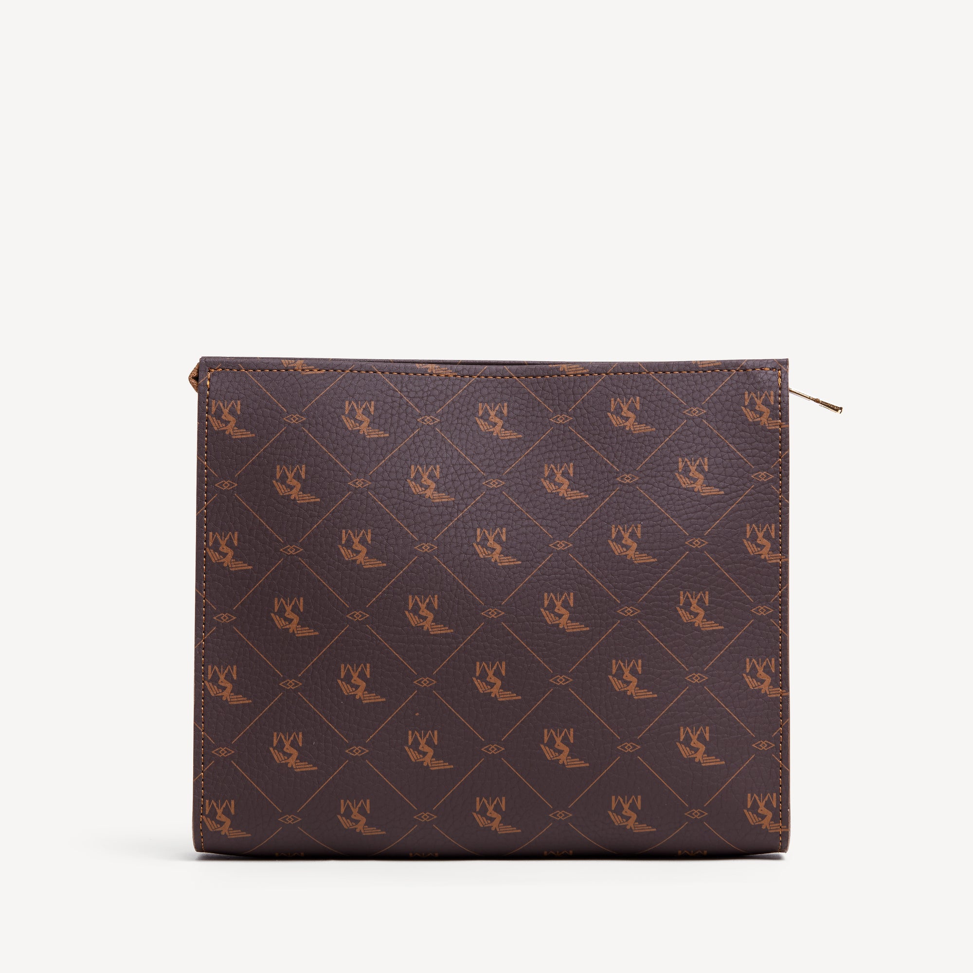 REUTE | Necessaire Pecarus braun /beige/gold-  von hinten