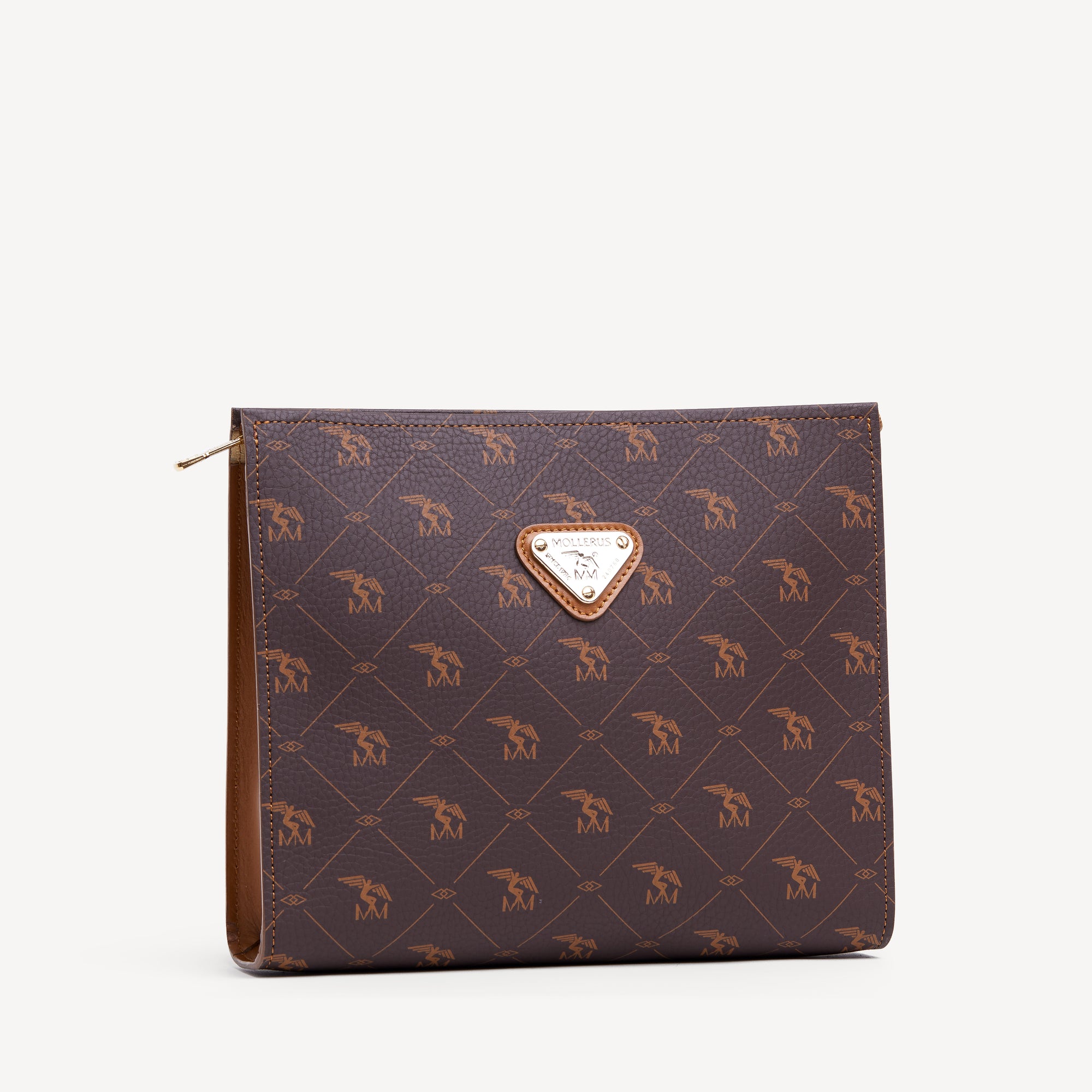 REUTE | Necessaire Pecarus braun /beige/gold- seitlich